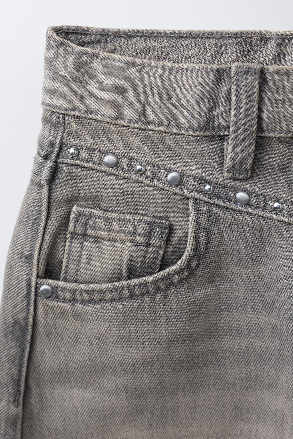 ДЖИНСЫ BARREL С ЗАКЛЕПКАМИ