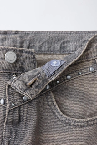 Джинсы BARREL с заклепками- Заказать в России