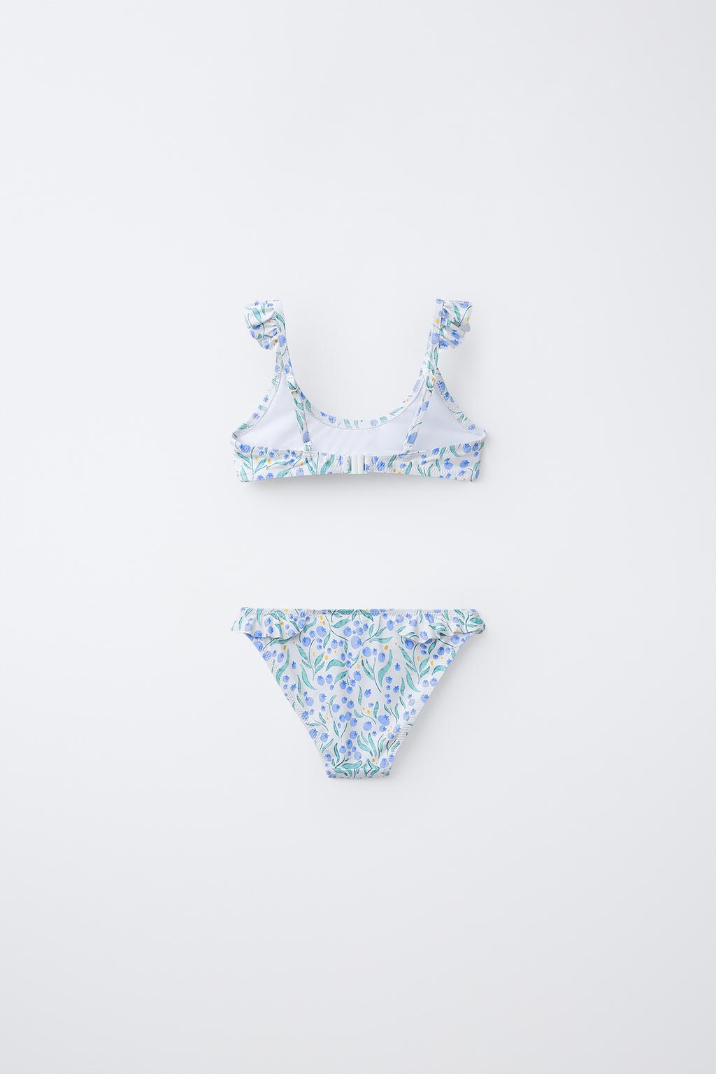 6-14 ЛЕТ/БИКИНИ С ПРИНТОМ «ЛИСТЬЯ»