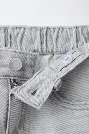 Джинсовые шорты с разрезами