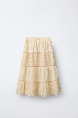 Длинная юбка с вышивкой шитье- Заказать в России