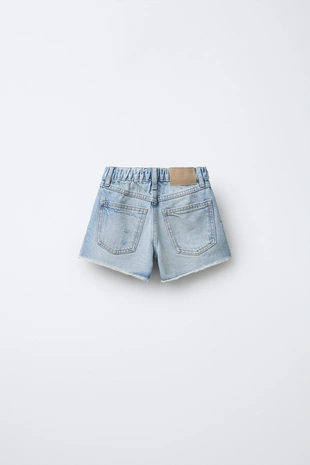 Джинсовые шорты с разрезами