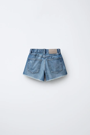 Джинсовые шорты с разрезами- Заказать в России