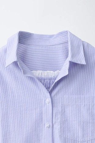 Комплект: рубашка и топ в полоску- Заказать в России