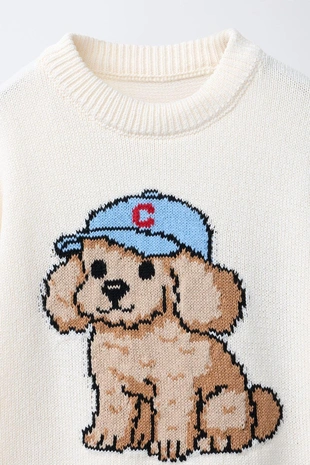 Свитер с узором «собака»- Заказать в России