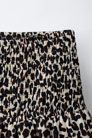 Юбка-шорты с анималистическим принтом