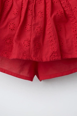 Юбка-шорты с воланами и вышивкой шиффли- Заказать в России