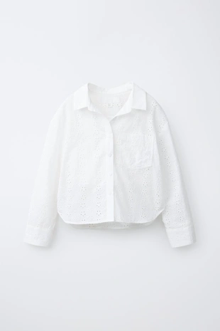 Комплект: рубашка и топ с вышивкой шиффли- Заказать в России