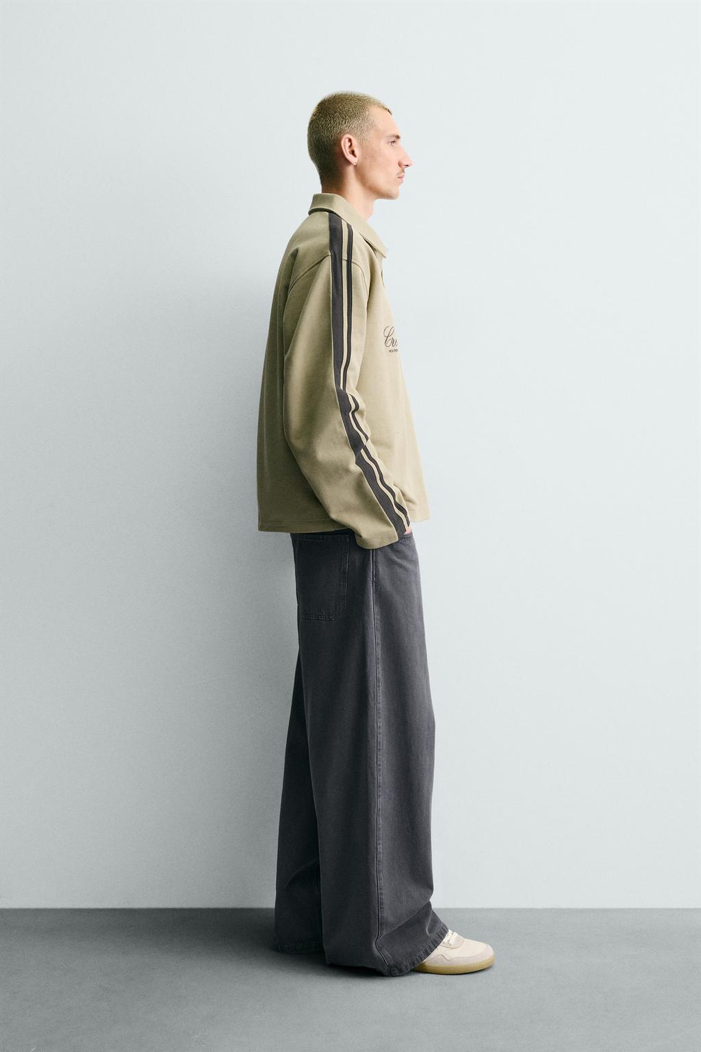 ТОЛСТОВКА СВОБОДНОГО КРОЯ В ПОЛОСКУ С ВЫШИВКОЙ