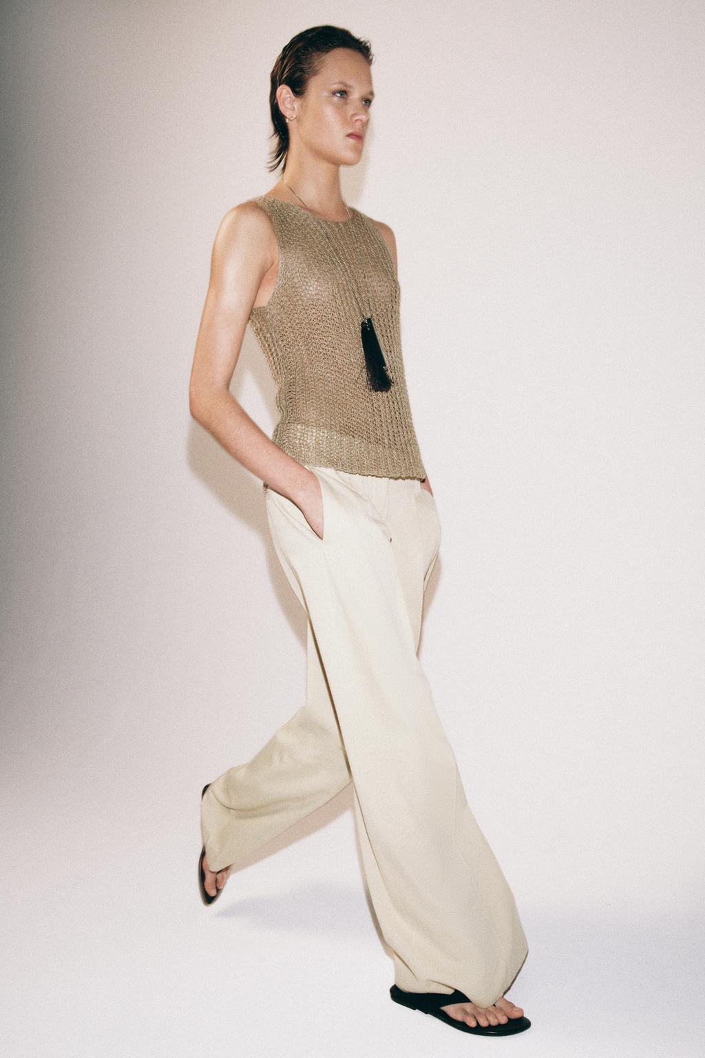 АЖУРНЫЙ ТОП ИЗ 100% ЛЬНА