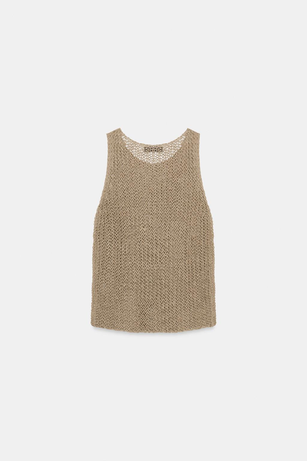 АЖУРНЫЙ ТОП ИЗ 100% ЛЬНА