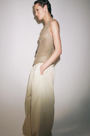 Ажурный топ из 100% льна- Заказать в России