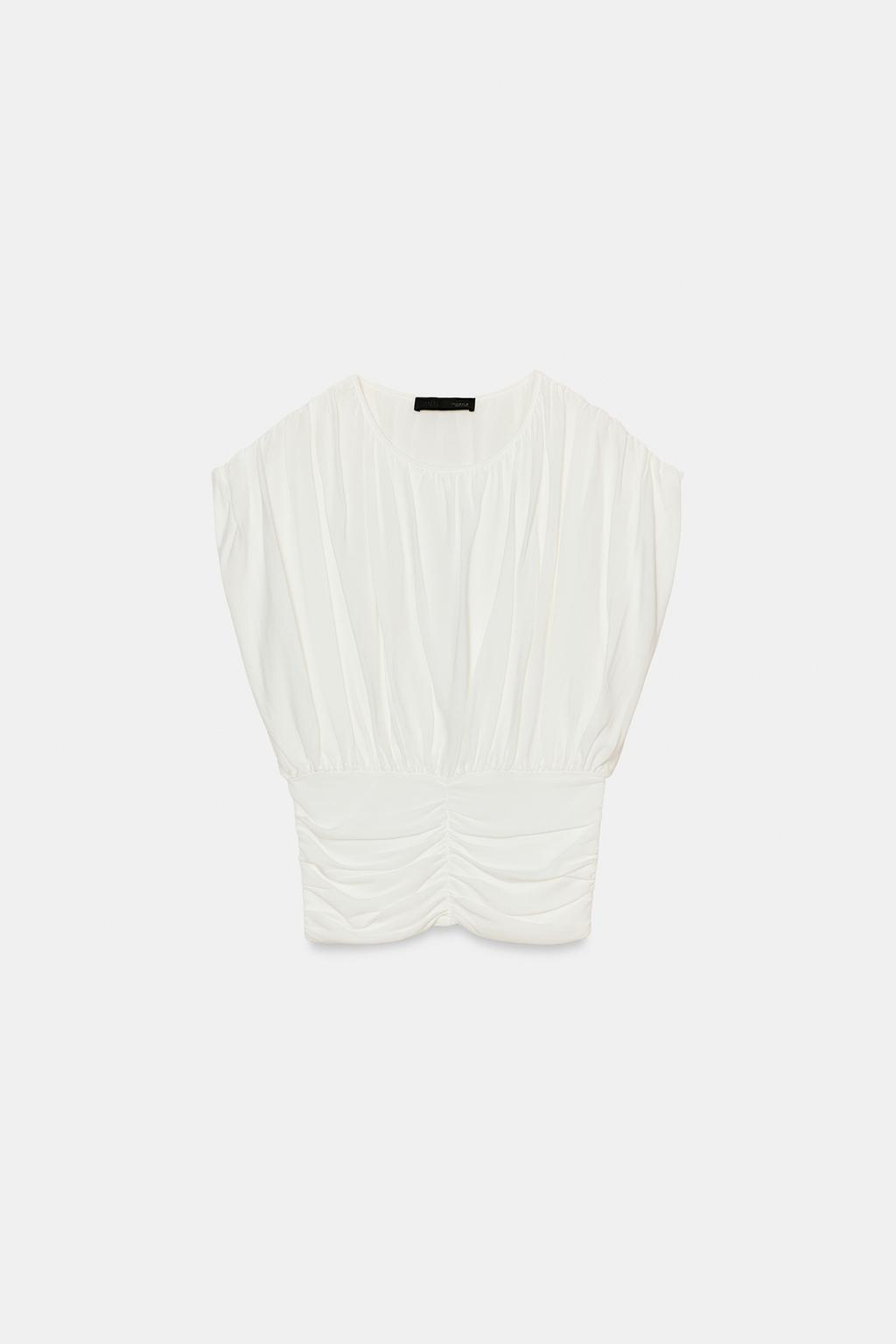 ТРИКОТАЖНЫЙ ТОП СО СБОРКАМИ