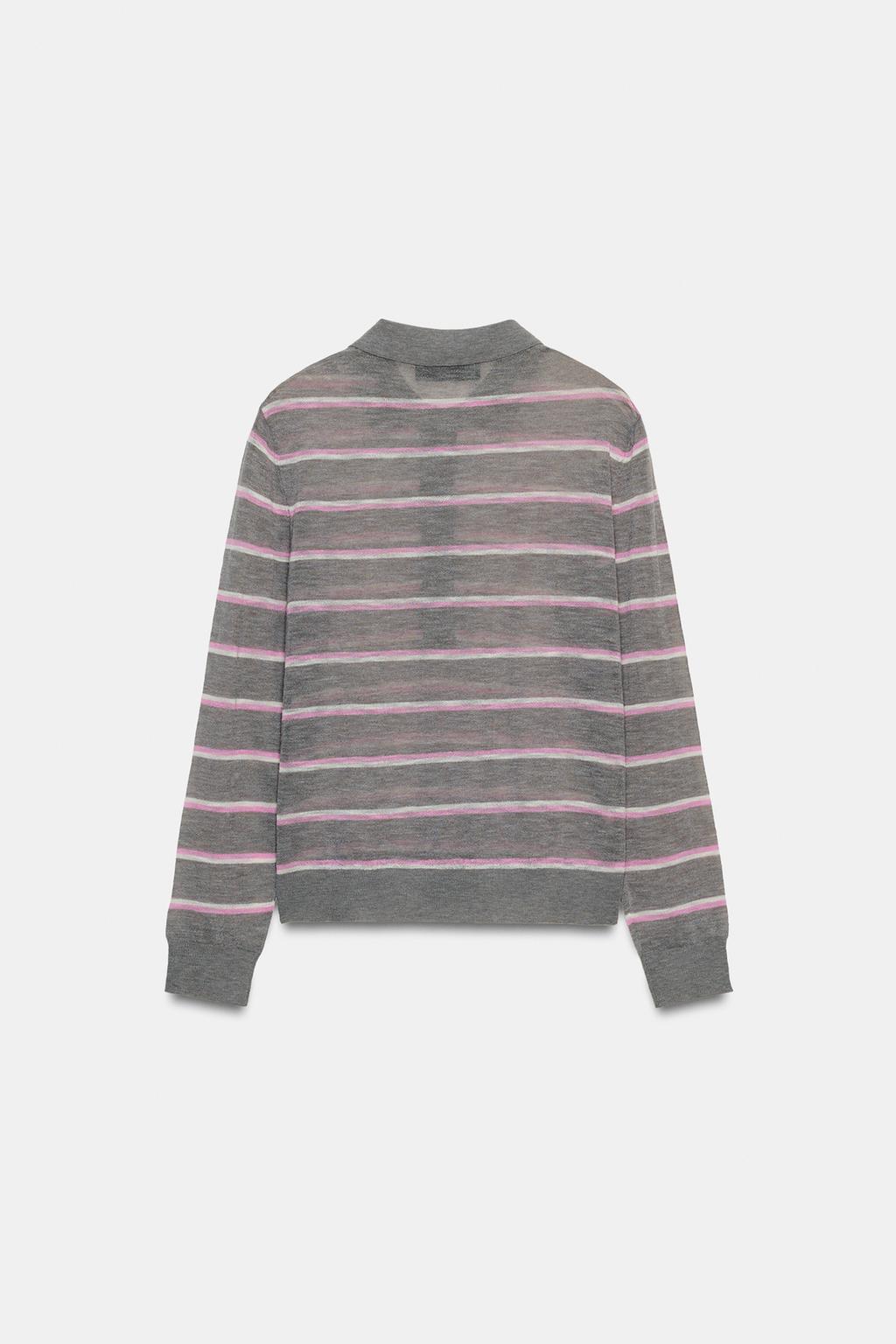 ТОНКОЕ ПОЛО В ПОЛОСКУ ИЗ ШЕРСТИ