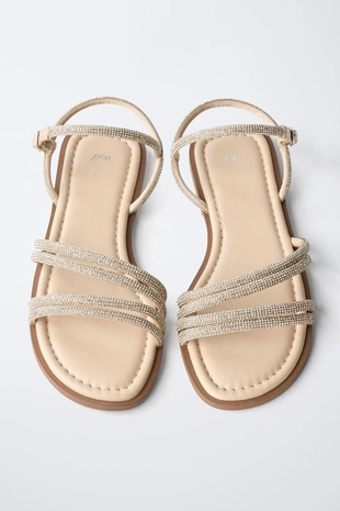 Сандалии со стразами- Заказать в России