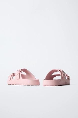 Резиновые сандалии с пряжками- Заказать в России