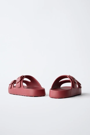 Резиновые сандалии с пряжками- Заказать в России