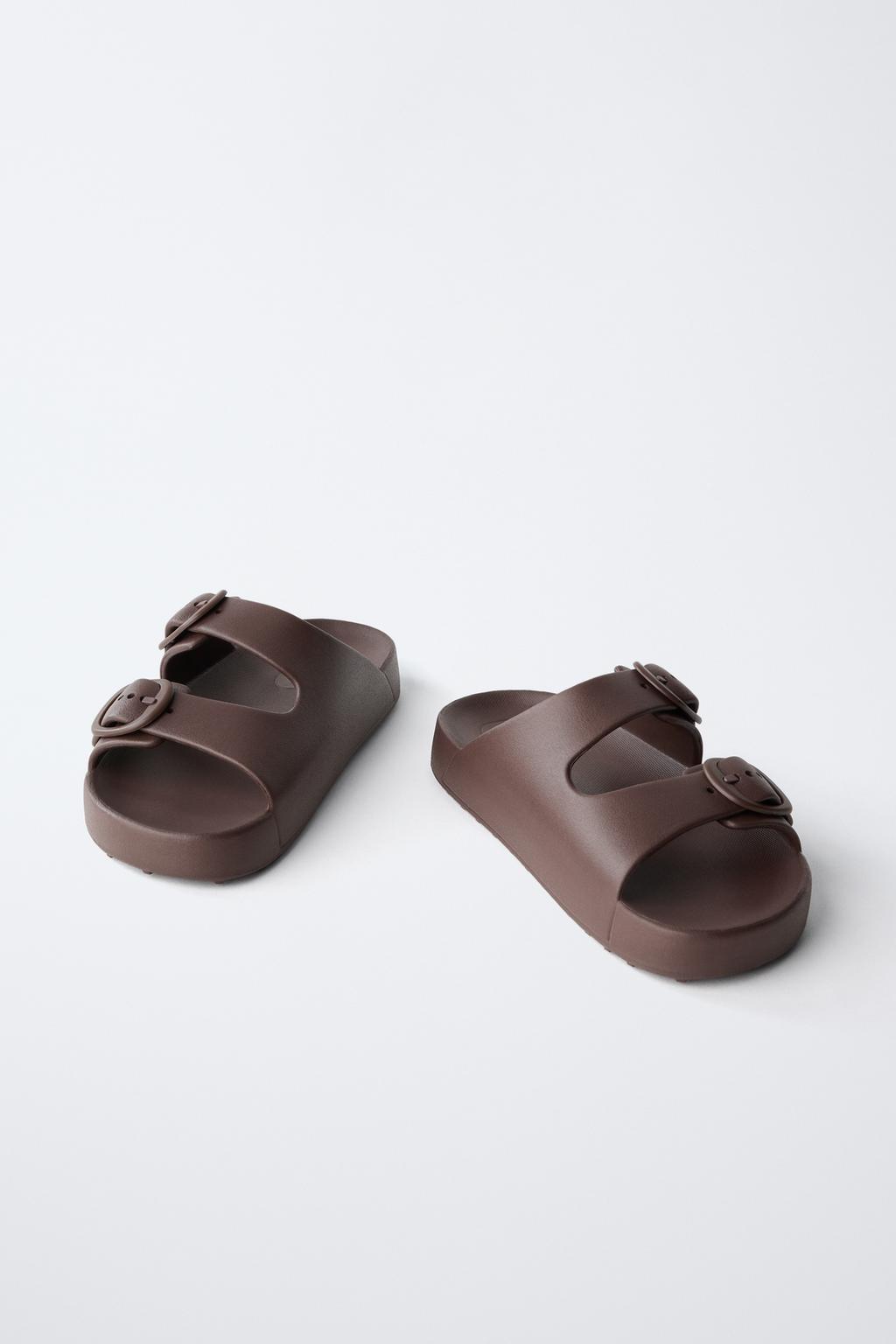 РЕЗИНОВЫЕ САНДАЛИИ С ПРЯЖКАМИ