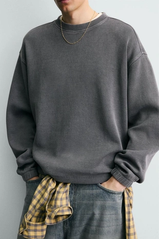 Толстовка с эффектом потертости- Заказать в России