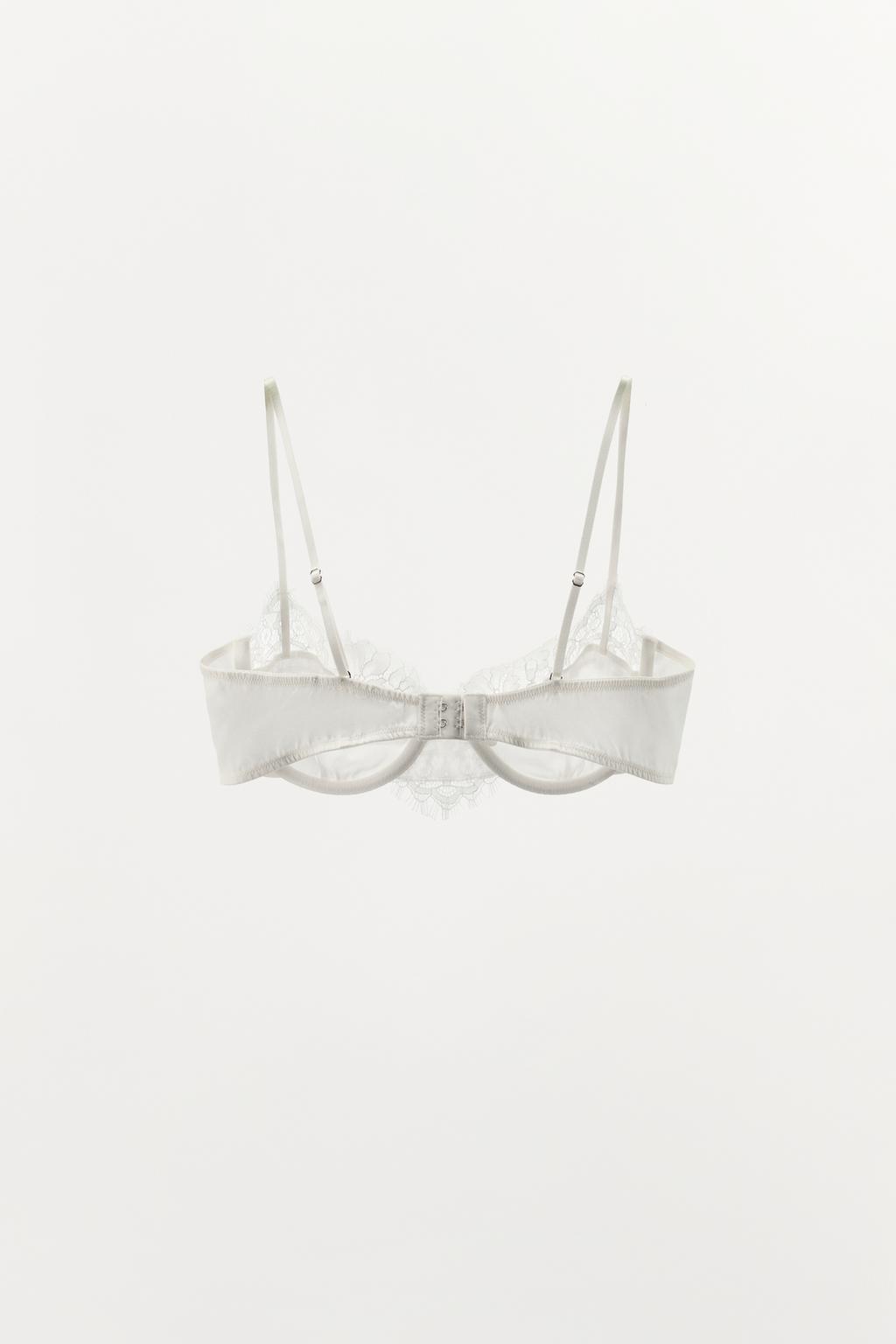 ШЕЛКОВЫЙ БРАЛЕТТ НА КОСТОЧКАХ С КРУЖЕВОМ