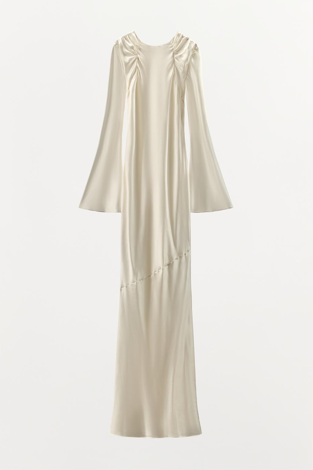 ПЛАТЬЕ ИЗ 100% ШЕЛКА СО СБОРКАМИ