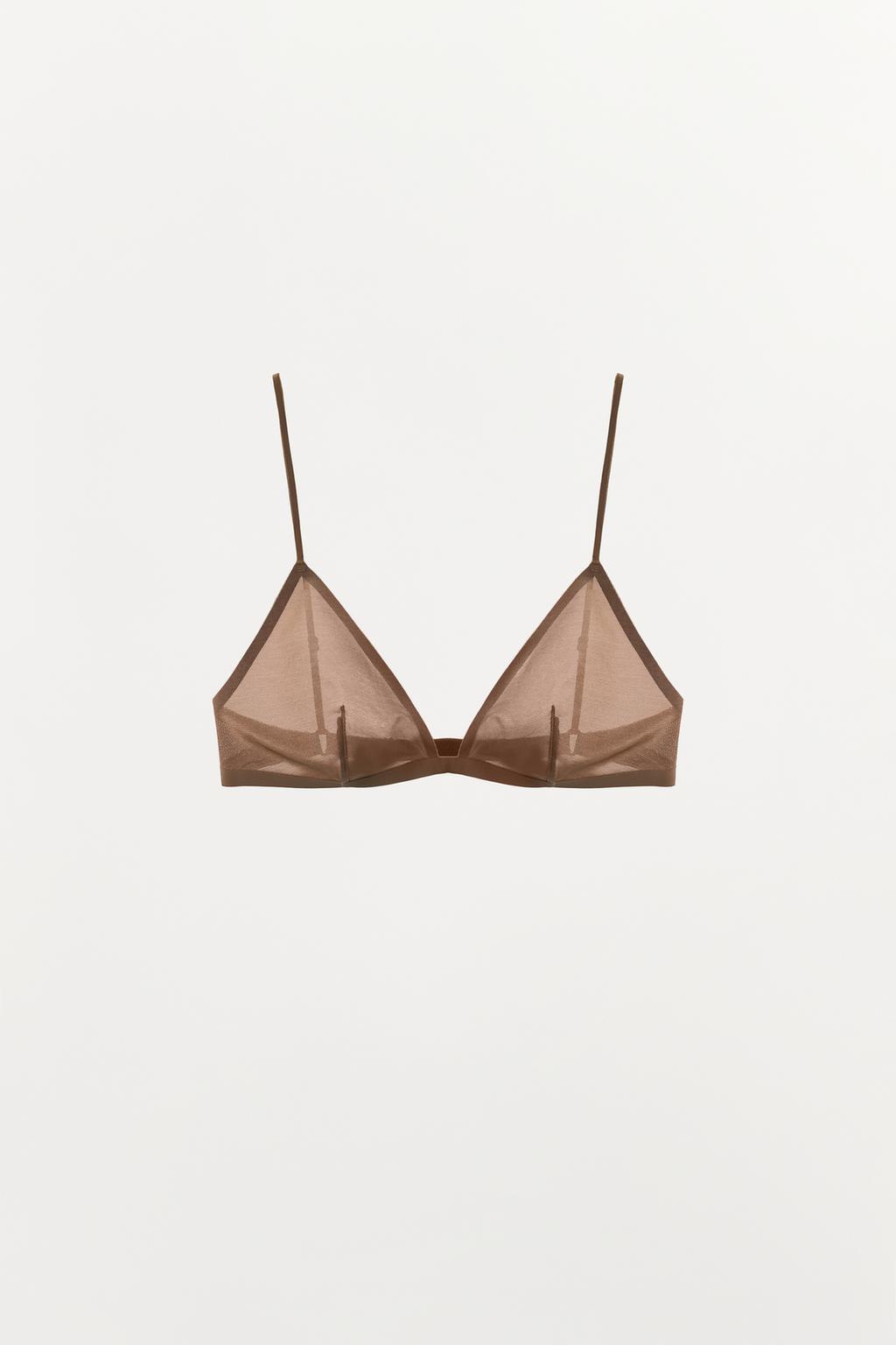 БРАЛЕТТ ИЗ ПОЛИАМИДА С ТРЕУГОЛЬНЫМИ ЧАШКАМИ