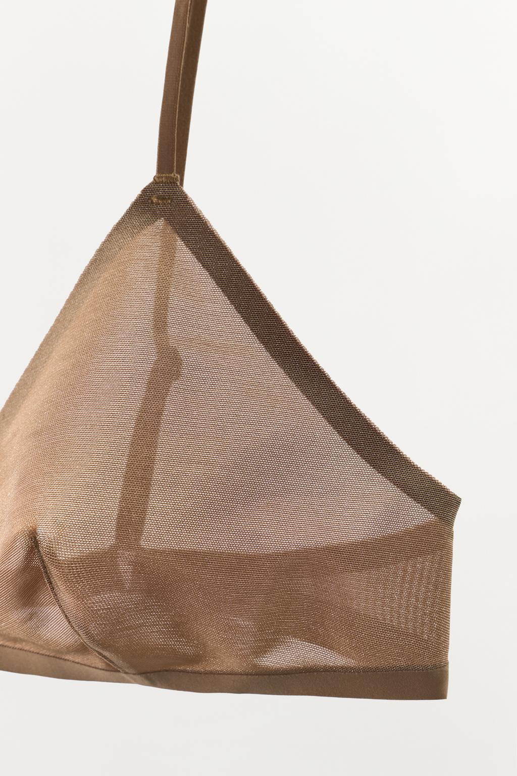 БРАЛЕТТ ИЗ ПОЛИАМИДА С ТРЕУГОЛЬНЫМИ ЧАШКАМИ