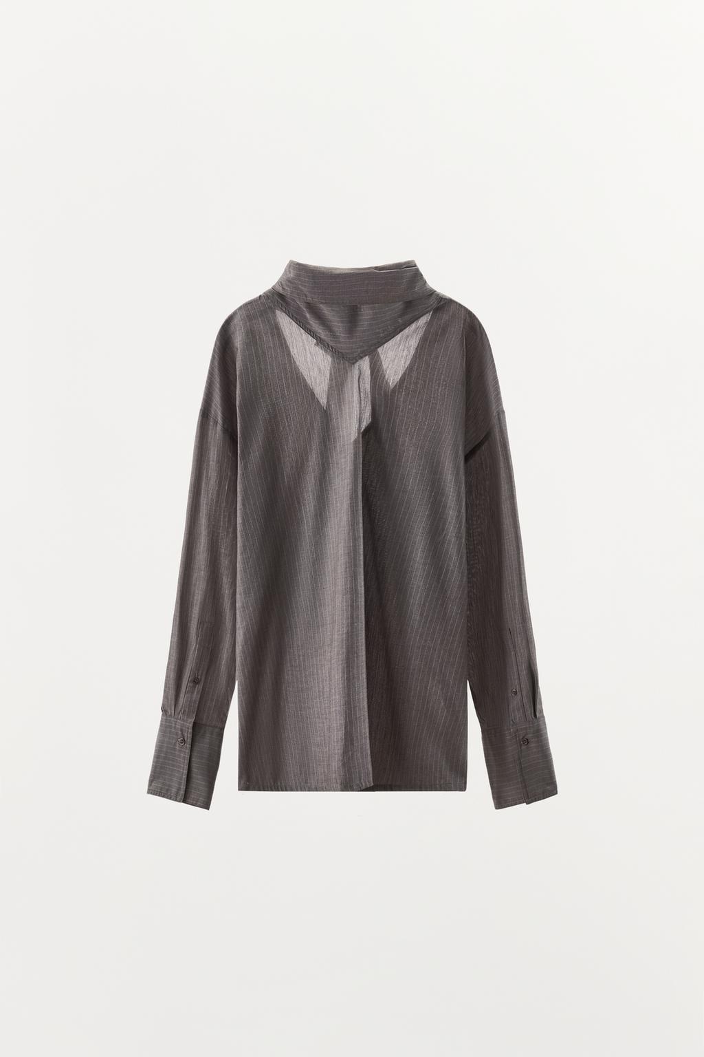 РУБАШКА В ПОЛОСКУ С ЗАВЯЗКАМИ