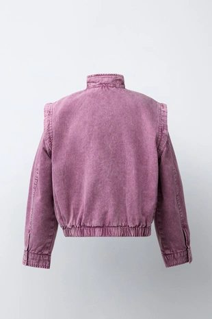 Куртка с эффектом потертости- Заказать в России