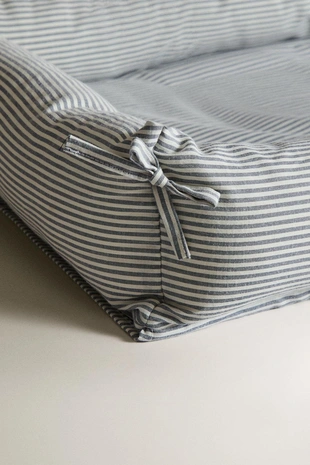 Детский прямоугольный хлопковый гнездовой кроватец в полоску- Заказать в России