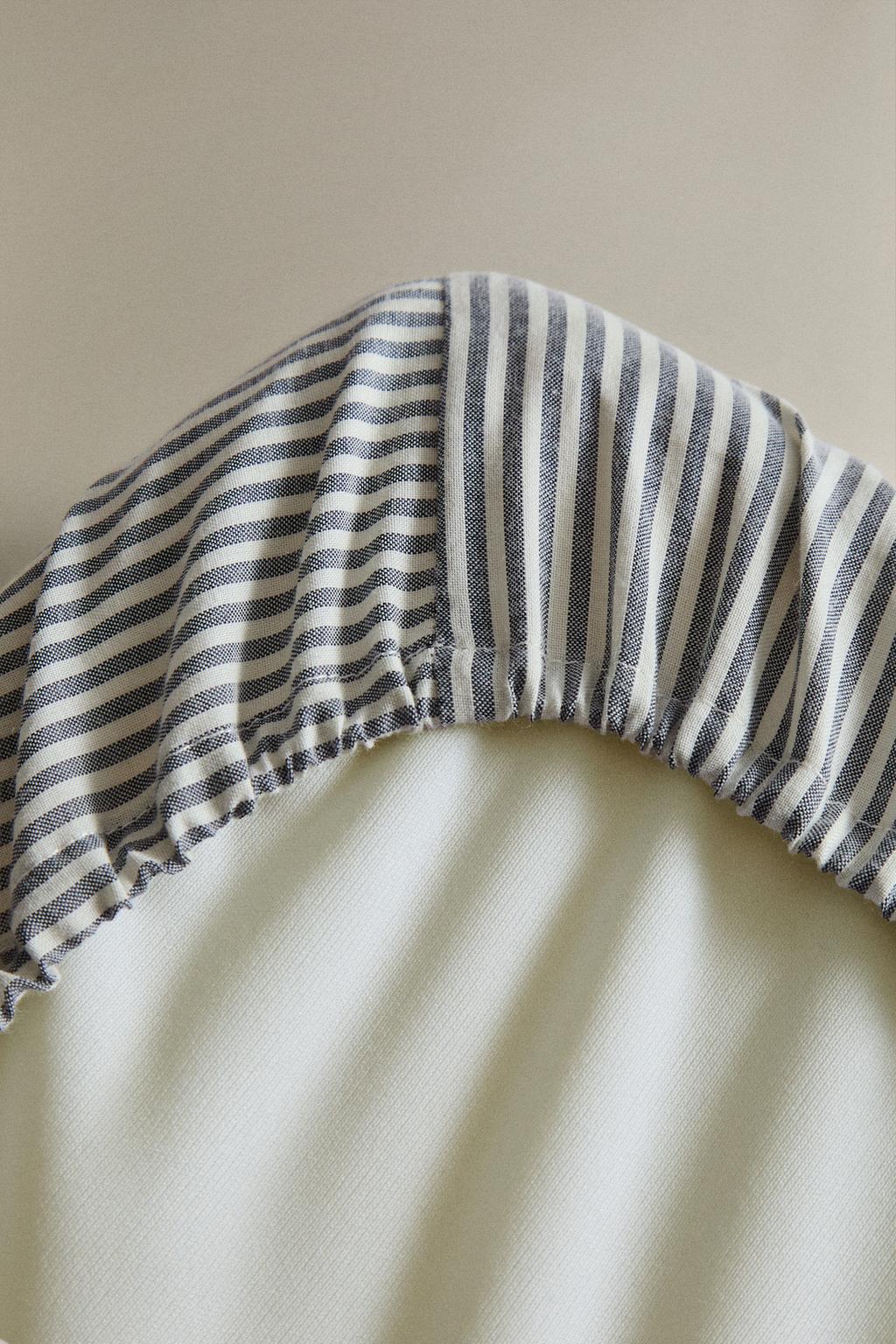 Наматрасник для пеленального столика в полоску