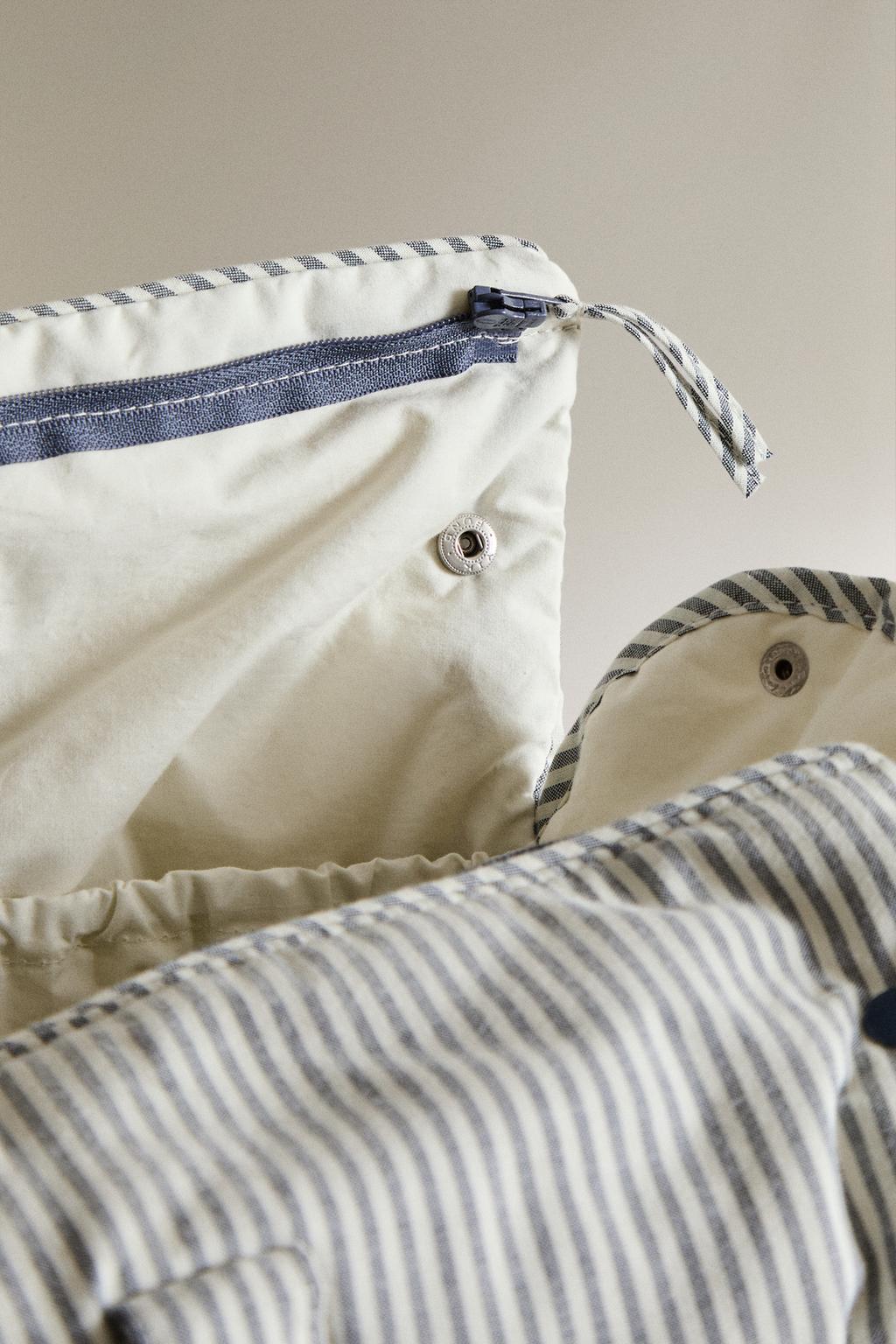 Сумка для беременных из хлопка в полоску