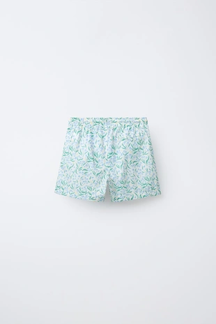 6-14 лет/плавки-бермуды с принтом «листья»- Заказать в России