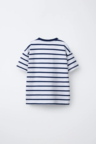 Футболка HEAVY WEIGHT в полоску с надписью- Заказать в России