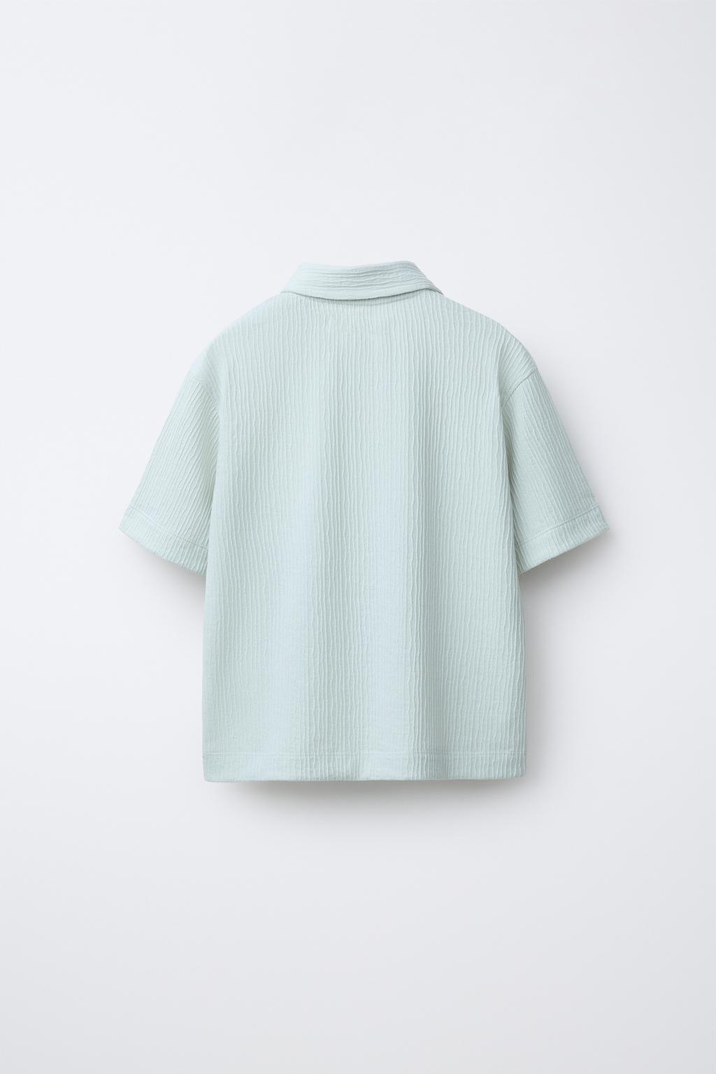 КОМПЛЕКТ ИЗ ФУТБОЛКИ ПОЛО И ШОРТОВ-БЕРМУД ИЗ РЕЛЬЕФНОЙ ТКАНИ