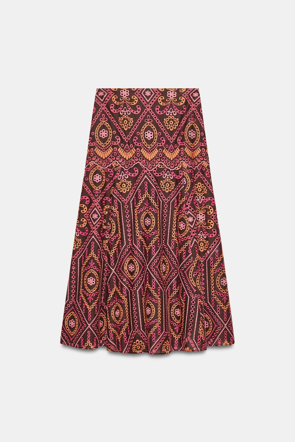 ЮБКА МИДИ С ПЕРФОРАЦИЕЙ