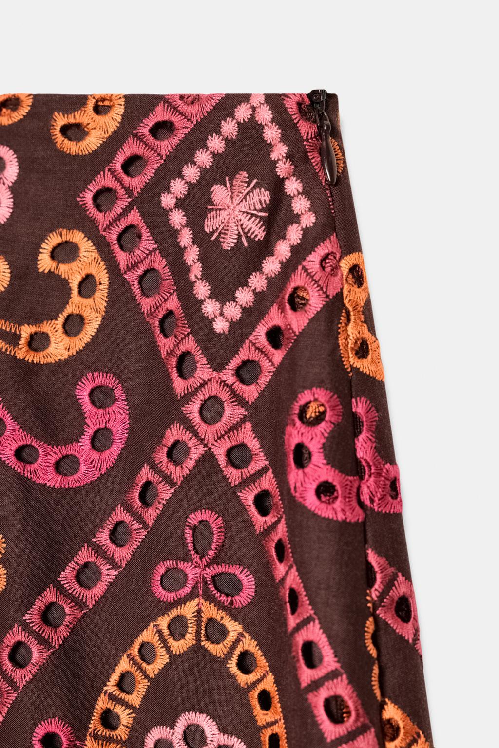 ЮБКА МИДИ С ПЕРФОРАЦИЕЙ