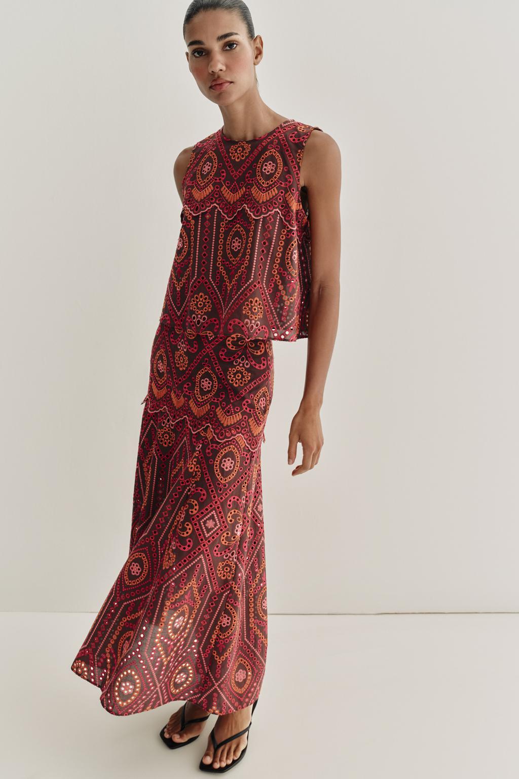 ЮБКА МИДИ С ПЕРФОРАЦИЕЙ