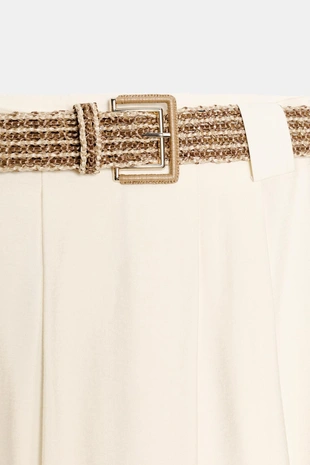 Юбка миди с плетеным ремнем- Заказать в России