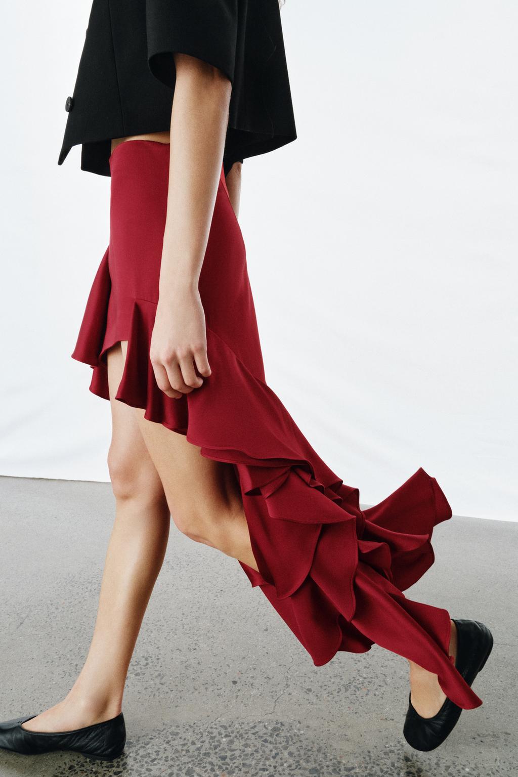 ЮБКА МИДИ С ВОЛАНАМИ — ZW COLLECTION