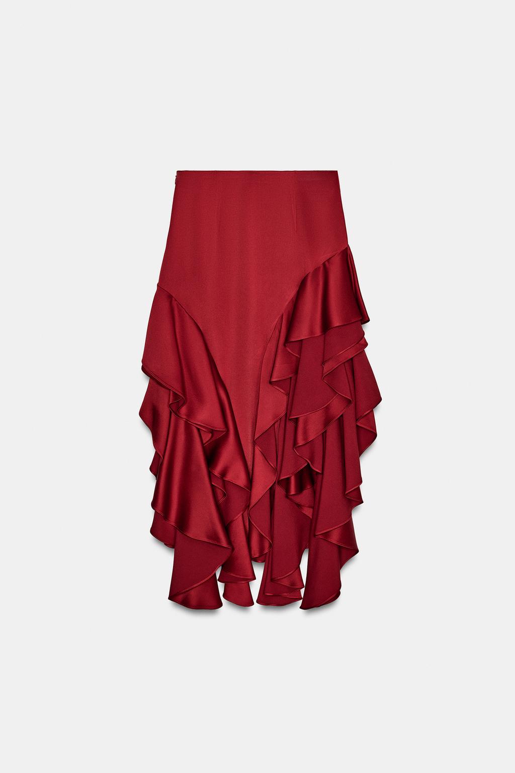 ЮБКА МИДИ С ВОЛАНАМИ — ZW COLLECTION