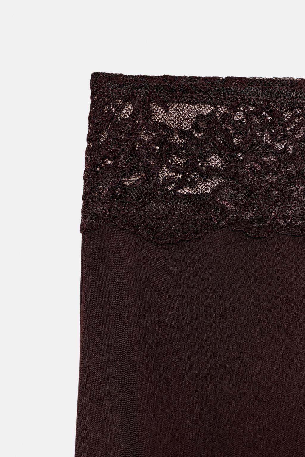 КОМБИНИРОВАННАЯ ЮБКА С КРУЖЕВОМ