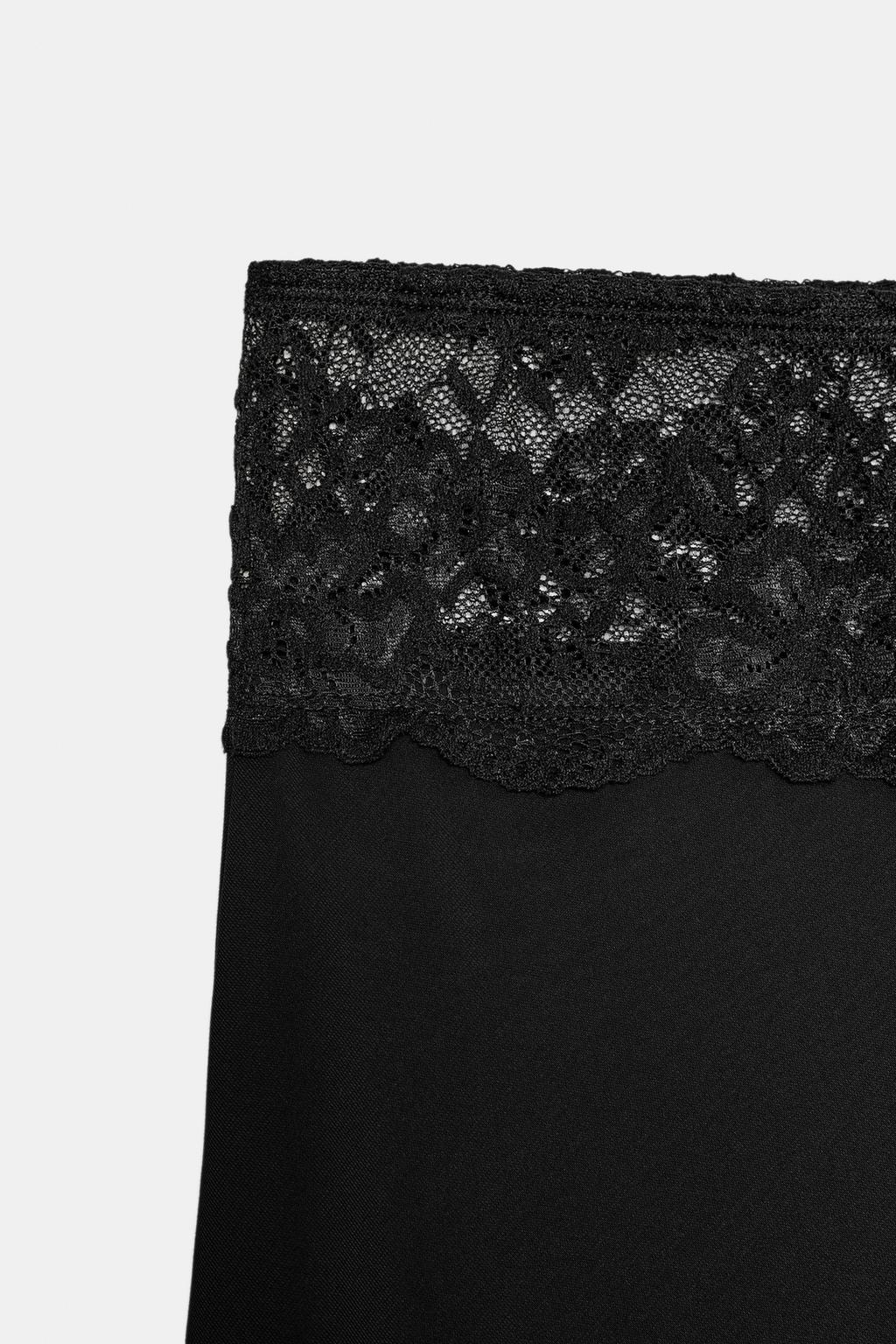 КОМБИНИРОВАННАЯ ЮБКА С КРУЖЕВОМ