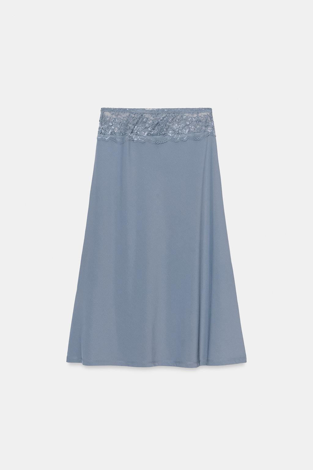 ЮБКА МИДИ С КРУЖЕВОМ