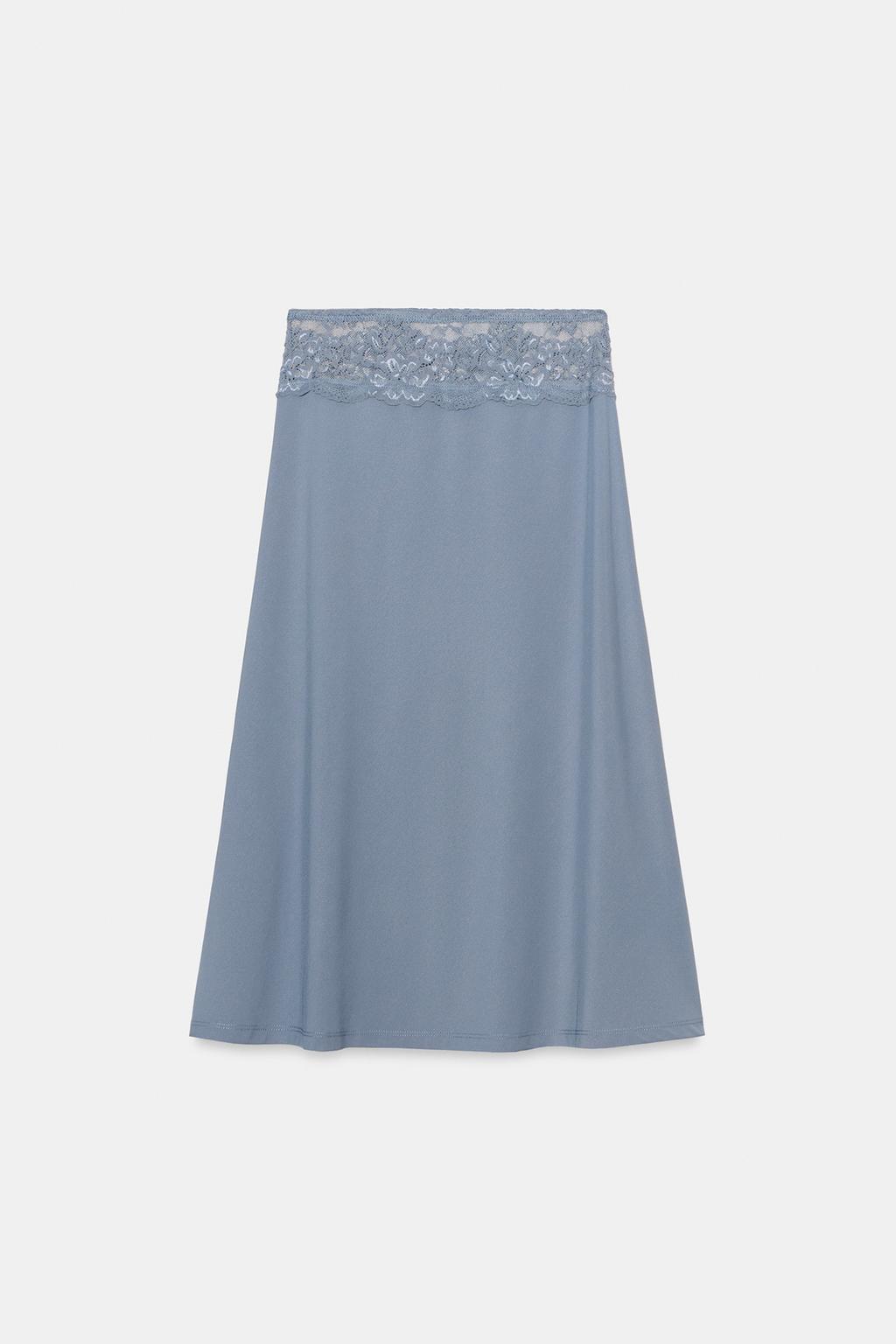 ЮБКА МИДИ С КРУЖЕВОМ