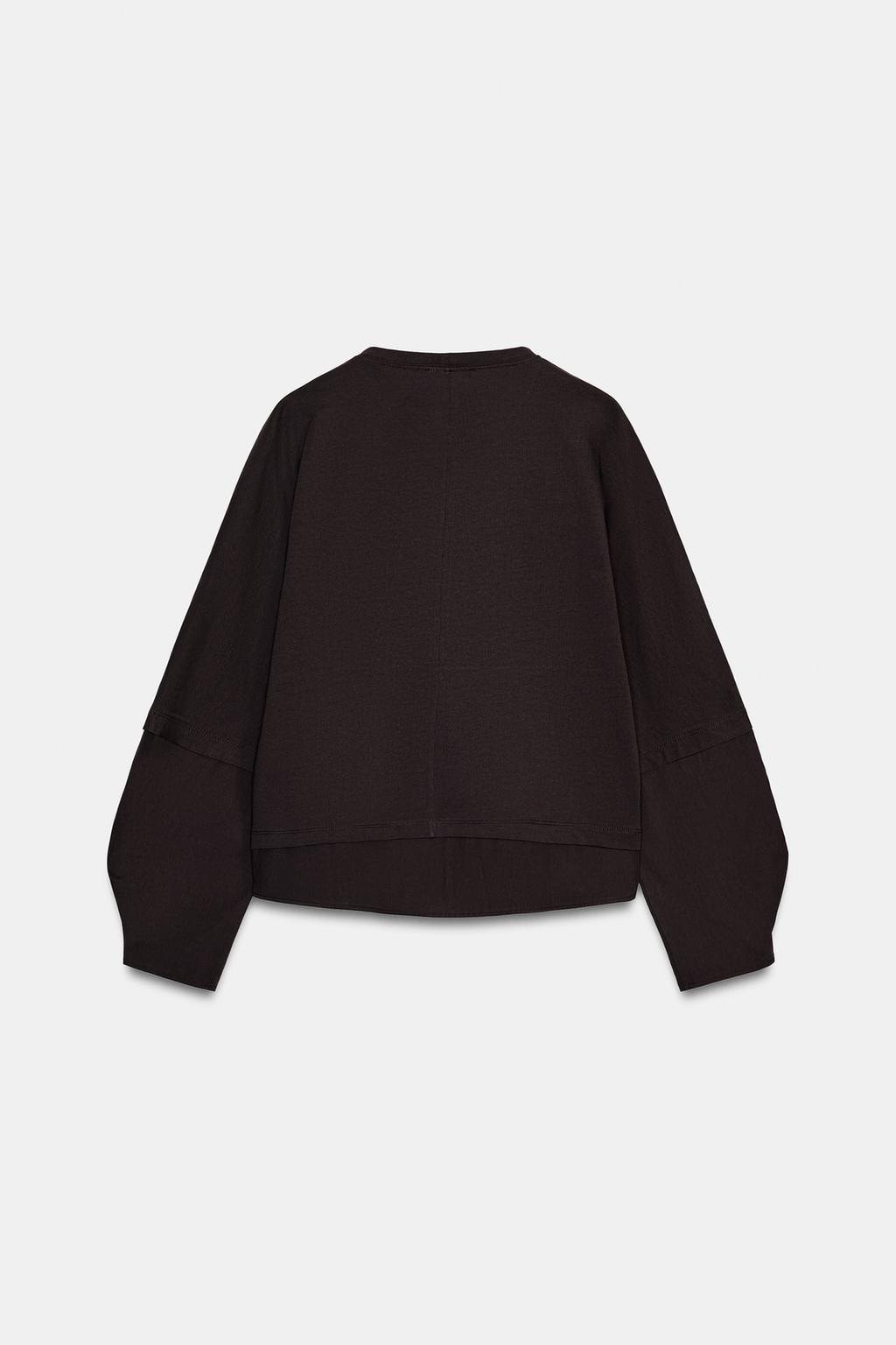 КОМБИНИРОВАННАЯ ФУТБОЛКА ИЗ ПОПЛИНА