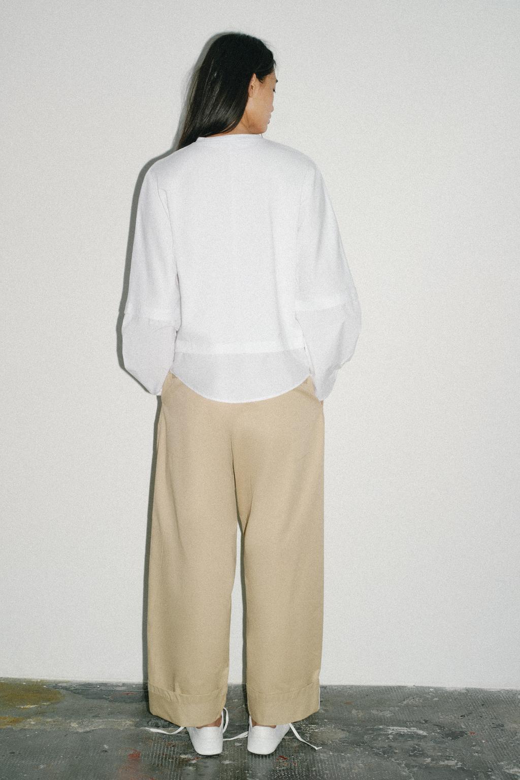 КОМБИНИРОВАННАЯ ФУТБОЛКА ИЗ ПОПЛИНА