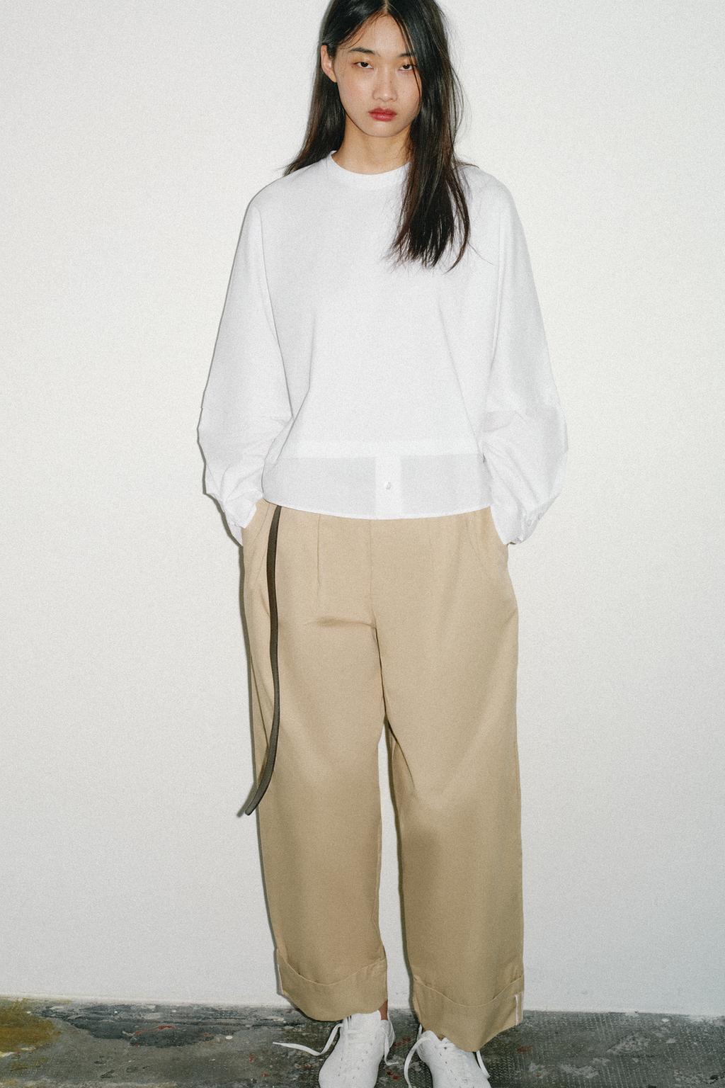 КОМБИНИРОВАННАЯ ФУТБОЛКА ИЗ ПОПЛИНА