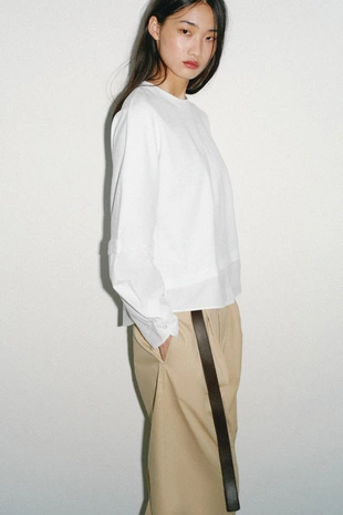 Комбинированная футболка из поплина