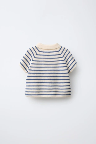 Трикотажное поло в полоску- Заказать в России